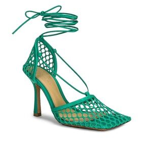 Bottega Veneta Turquoise Mesh Heels